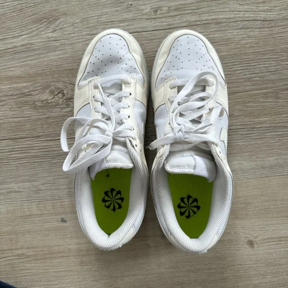 Nike Women's Dunks - White and Cream - Picture 4 of 5